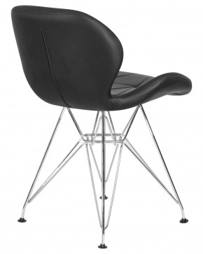 Стул обеденный DOBRIN BUTTERFLY CHROME, ножки хром, цвет чёрный в Пойковском - poikovskii.ok-mebel.com | фото 4