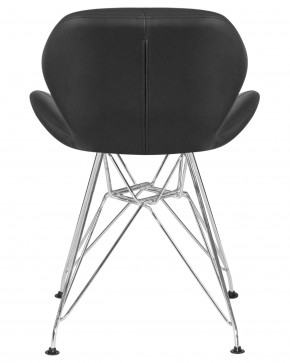Стул обеденный DOBRIN BUTTERFLY CHROME, ножки хром, цвет чёрный в Пойковском - poikovskii.ok-mebel.com | фото 5