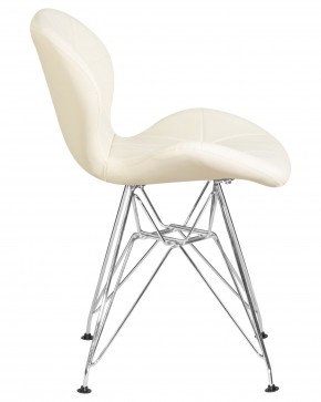Стул обеденный DOBRIN BUTTERFLY CHROME, ножки хром, цвет кремовый в Пойковском - poikovskii.ok-mebel.com | фото 3