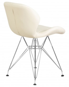 Стул обеденный DOBRIN BUTTERFLY CHROME, ножки хром, цвет кремовый в Пойковском - poikovskii.ok-mebel.com | фото 4
