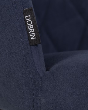 Стул обеденный DOBRIN ROBY, ЭМАЛЬ ЧЕРНЫЙ МУАР велюр Catania Dark Blue в Пойковском - poikovskii.ok-mebel.com | фото 9