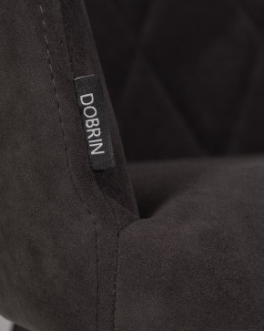 Стул обеденный DOBRIN ROBY, ЭМАЛЬ ЧЕРНЫЙ МУАР велюр Catania Espresso в Пойковском - poikovskii.ok-mebel.com | фото 9