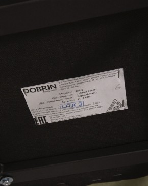 Стул обеденный DOBRIN ROBY, ЭМАЛЬ ЧЕРНЫЙ МУАР велюр Catania Forest в Пойковском - poikovskii.ok-mebel.com | фото 12