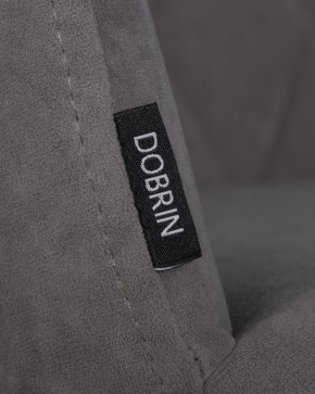 Стул обеденный DOBRIN ROBY, ЭМАЛЬ ЧЕРНЫЙ МУАР велюр Catania Stone в Пойковском - poikovskii.ok-mebel.com | фото 7