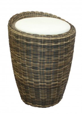 Табурет с местом для хранения LM-1100Rattan, кремовый в Пойковском - poikovskii.ok-mebel.com | фото
