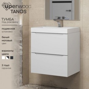 Тумба под раковину Uperwood Tanos 80 см, подвесная, белая матовая в Пойковском - poikovskii.ok-mebel.com | фото 5
