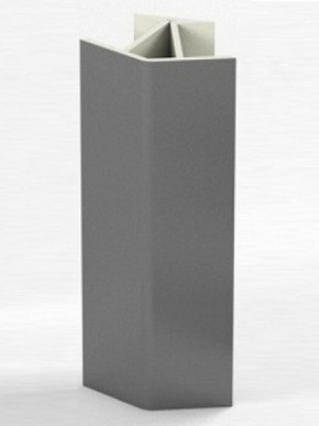Угловое соединение для цоколя 135 гр. h100 мм (Алюминий, Белый, Черный, Сонома) в Пойковском - poikovskii.ok-mebel.com | фото 1