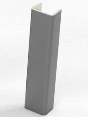 Торцевая заглушка  для цоколя h100 мм (Алюминий, Белый, Черный, Сонома) в Пойковском - poikovskii.ok-mebel.com | фото 1