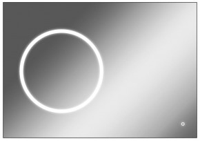 Зеркало Eclipse 100 black с подсветкой Sansa (SE1032Z) в Пойковском - poikovskii.ok-mebel.com | фото 1